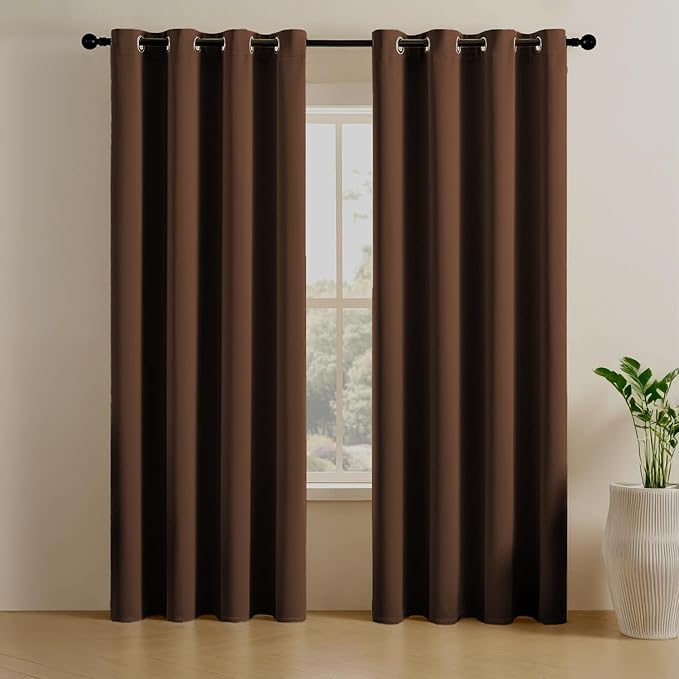 True Blackout Solid Curtains (7 Feet) - Set of 2 Panels | Complete Light Block | Thermal Insulated & Noise Reducing Room Darkening Curtains for Living Room & Home Décor (Graphite Grey)
